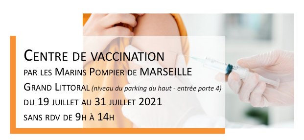 Centre de vaccination du 19 au 31 juillet 2021