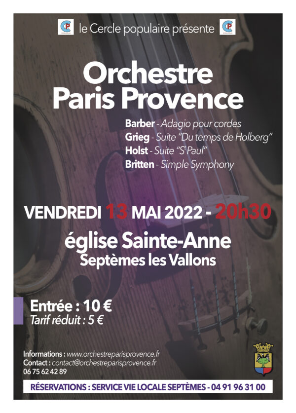 Orchestre Paris Provence à l'église Sainte-Anne