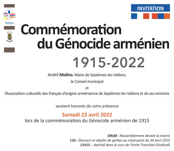 Commémoration du Génocide Arménien