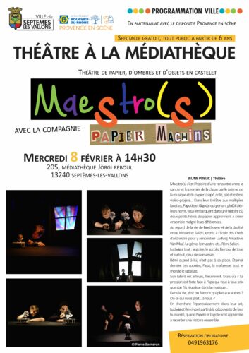 Théâtre “Maestro(s)” avec la Cie Papiers Machins