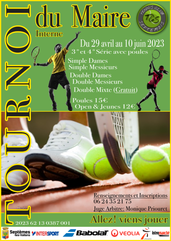 Tournoi interne du Maire - Tennis Club