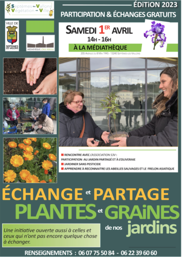 Échange et partage plantes et graines de nos jardins 2023