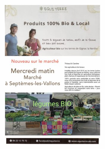 Nouveaux commerçants sur le marché : produits 100% bio et local !
