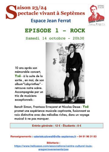 Concert d’Ysé « Épisode 1 – rock »