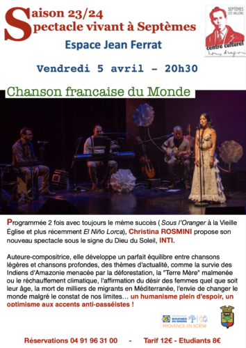 Chanson française du Monde – INTI par Christina Rosmini