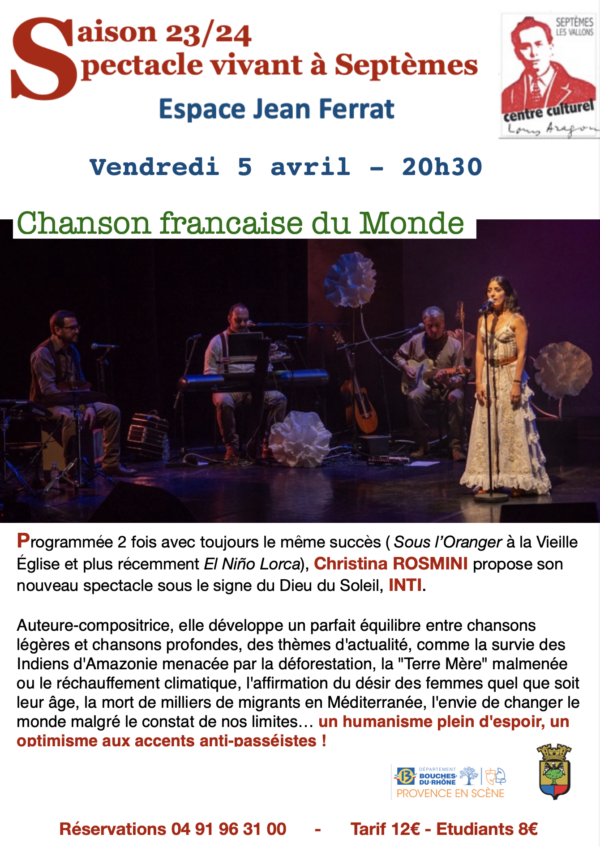Chanson française du Monde - INTI par Christina Rosmini