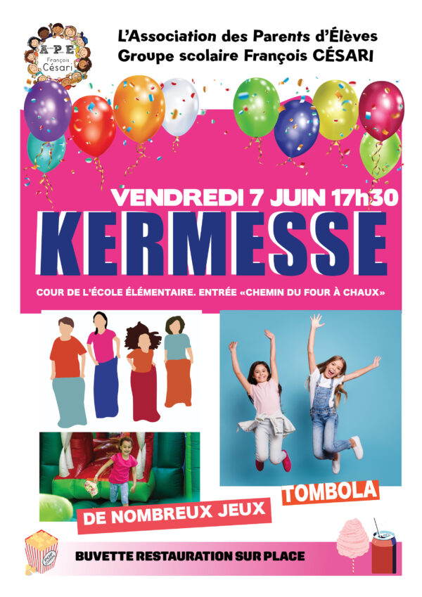 Kermesse Groupe scolaire F.Césari vendredi 7 juin