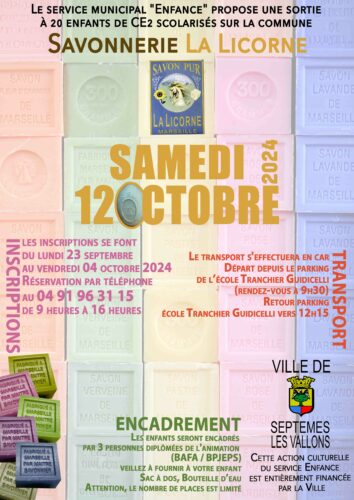 Sortie enfance à la Savonnerie La Licorne – inscriptions lancées !