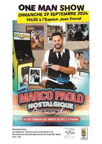 Spectacle One man Show de Marco Paolo