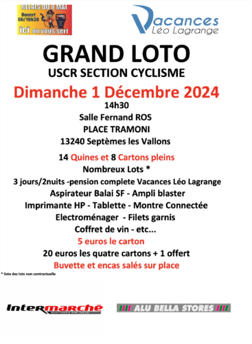 Loto du l’USCR section cyclisme