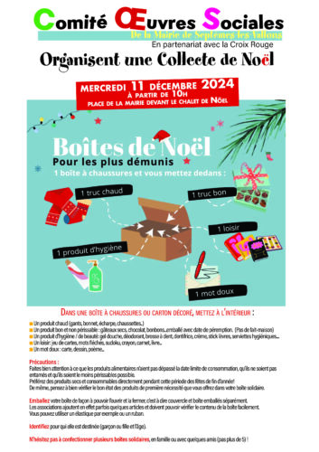 Collecte de Noël pour les plus démunis