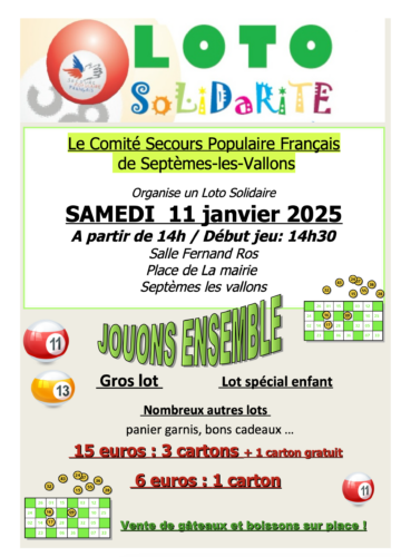 Loto solidaire du Secours Populaire