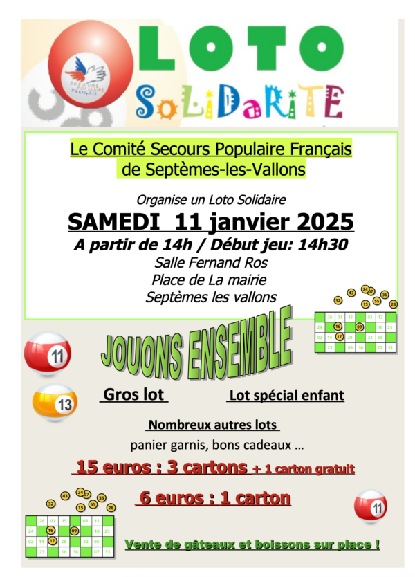 Loto solidaire du Secours Populaire