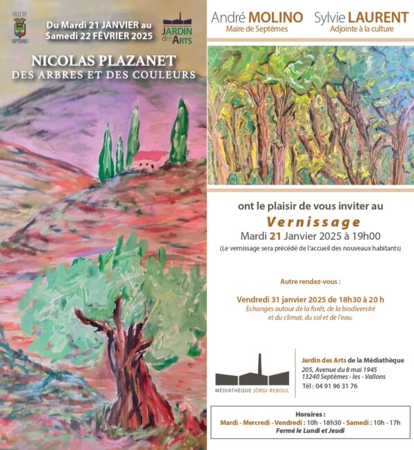 Exposition “Des arbres et des couleurs” de Nicolas Plazanet