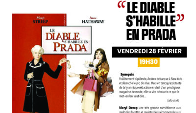 Soirée ciné “Le diable s’habille en Prada”