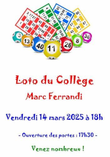 Loto du collège Marc Ferrandi