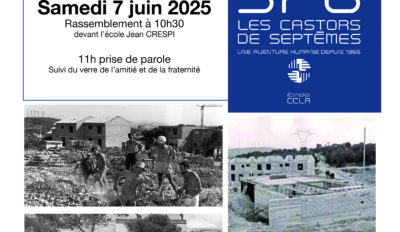 Pose de la plaque hommage aux 376 Castors