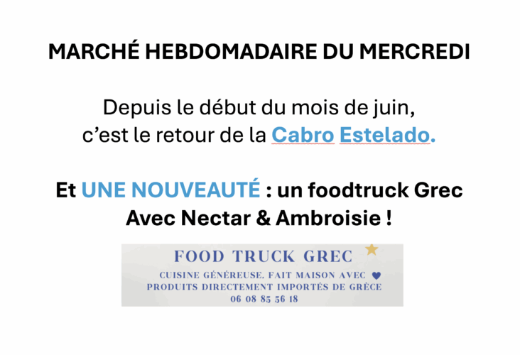 Marché du mercredi : venez goûter à la cuisine grecque