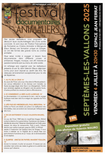 Festival documentaires animaliers