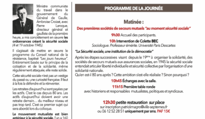Colloque Sécu/Mutuelle, “c’est mieux à deux” !