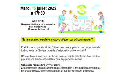 Atelier autour du photovoltaïque