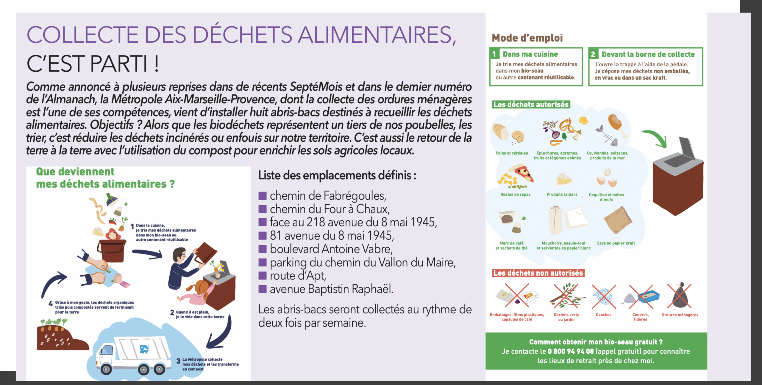 Collecte des déchets alimentaires, c’est parti !