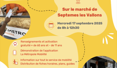 La Métropole mobilité vient à votre rencontre sur le marché hebdomadaire