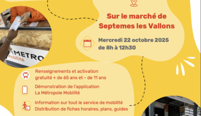 La Métropole mobilité vient à votre rencontre sur le marché hebdomadaire