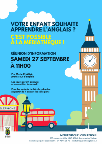 Réunion d’info – apprendre l’anglais à la Médiathèque
