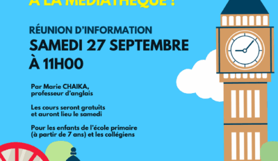 Réunion d’info – apprendre l’anglais à la Médiathèque