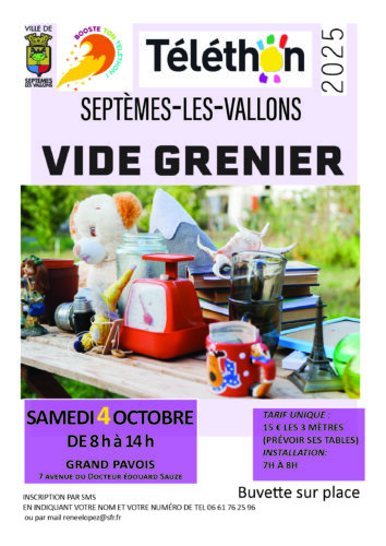 Vide-grenier solidaire dans le cadre du Téléthon