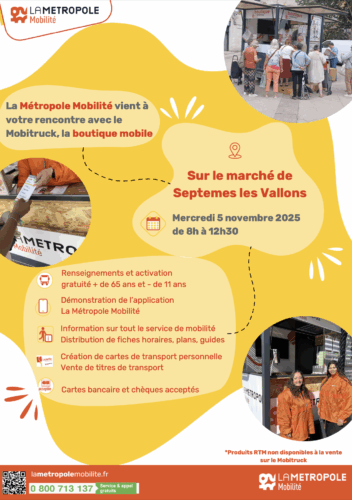 La Métropole mobilité vient à votre rencontre sur le marché hebdomadaire