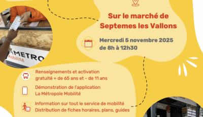 La Métropole mobilité vient à votre rencontre sur le marché hebdomadaire