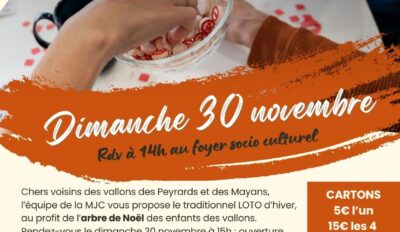 Loto de Noël de la MJC des Peyrards