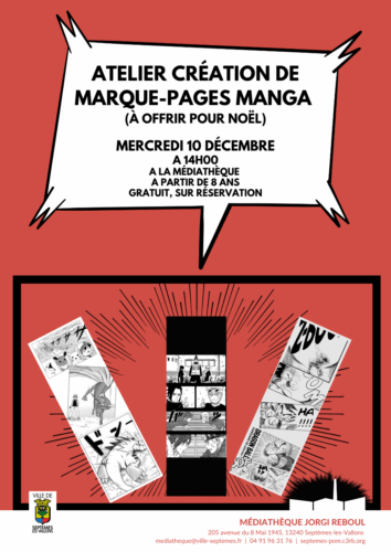 Atelier création de marque-pages manga