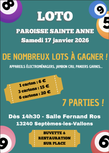 Loto de la Paroisse Sainte-Anne