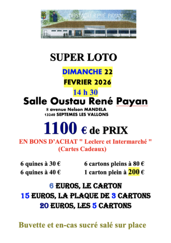 Loto de l&rsquo;Oustaou René Payan