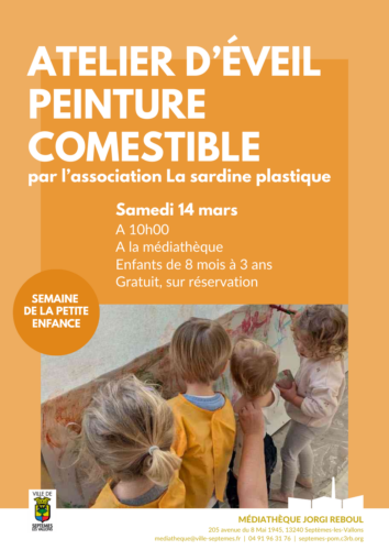 Atelier d&rsquo;éveil peinture comestible
