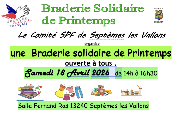Braderie solidaire de printemps du Secours populaire