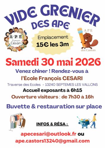 Vide grenier des APE à l&rsquo;école François Césari