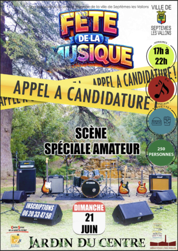 Appel à candidature pour la fête de la musique !