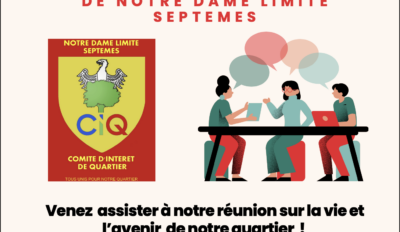 Réunion publique du CIQ de Notre-Dame-Limite