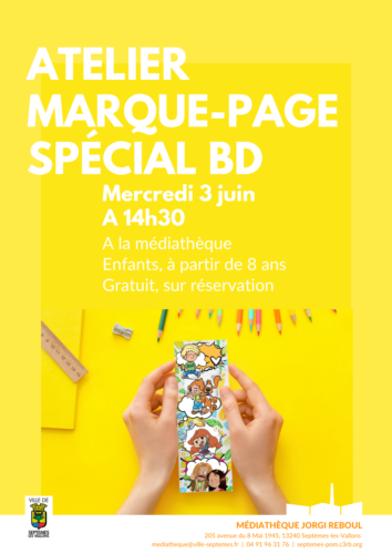 Atelier marque-page spécial BD